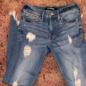 Express Distressed Ankle Jean Legging